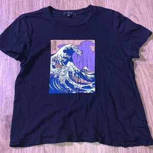 "The Great Wave of Kanagawa" cropped t shirt